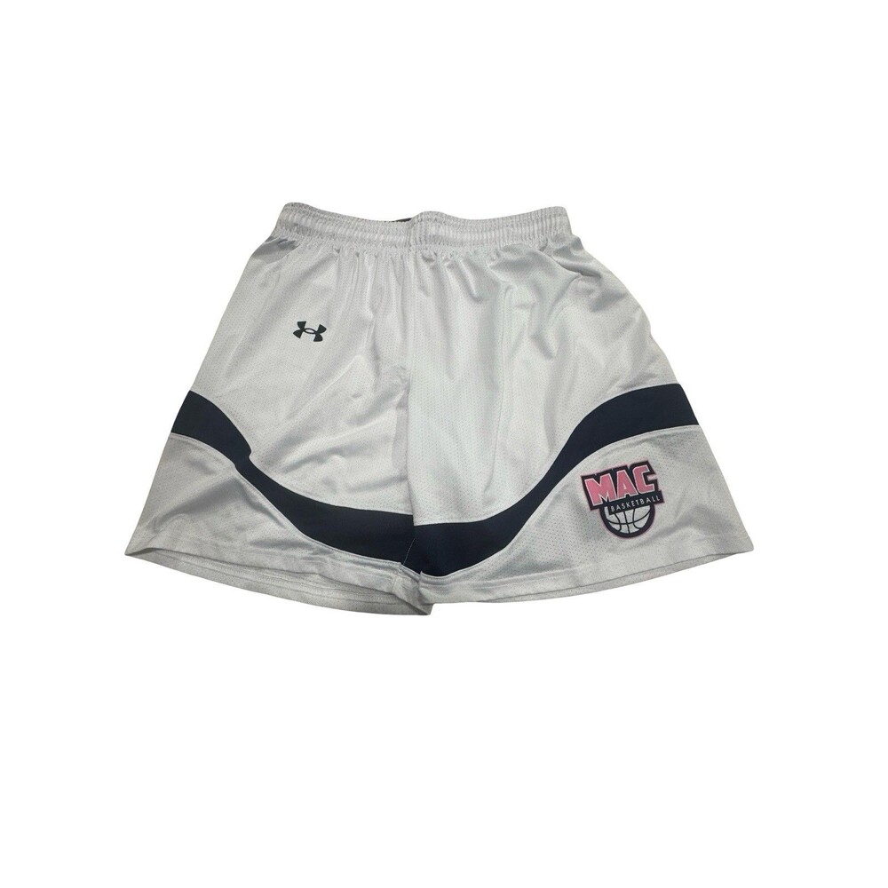 Under Armour MAC Basketball Women’s Shorts Size M White Gray Pink